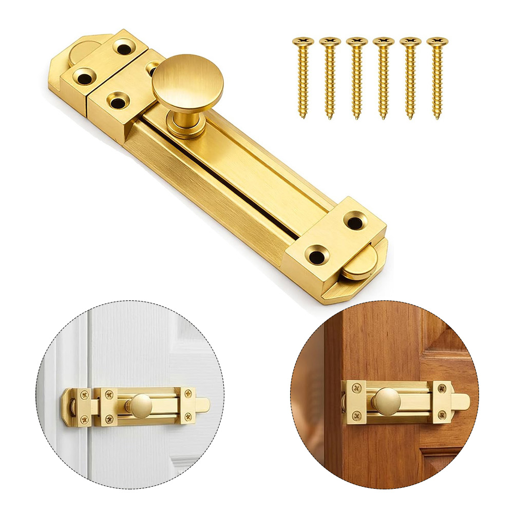 Home Hardware Bathroom Cabinets - 5 Inch Solid Brass Sliding Door