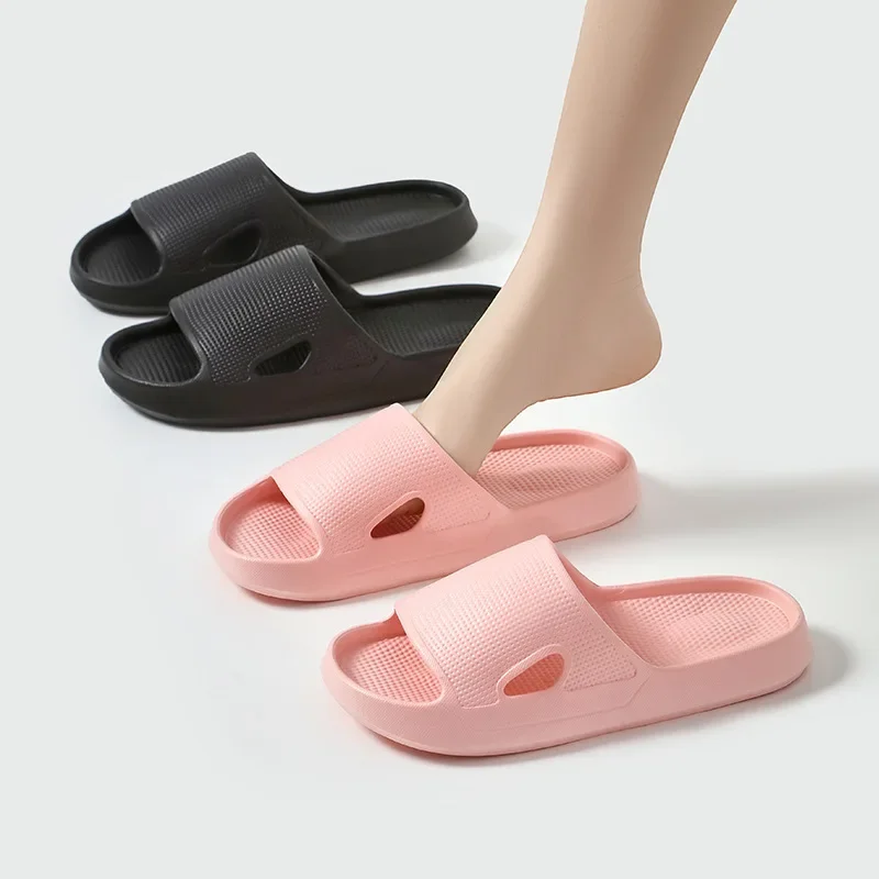 Home Bathroom Size - Thick Platform Cloud Slippers EVA Soft
