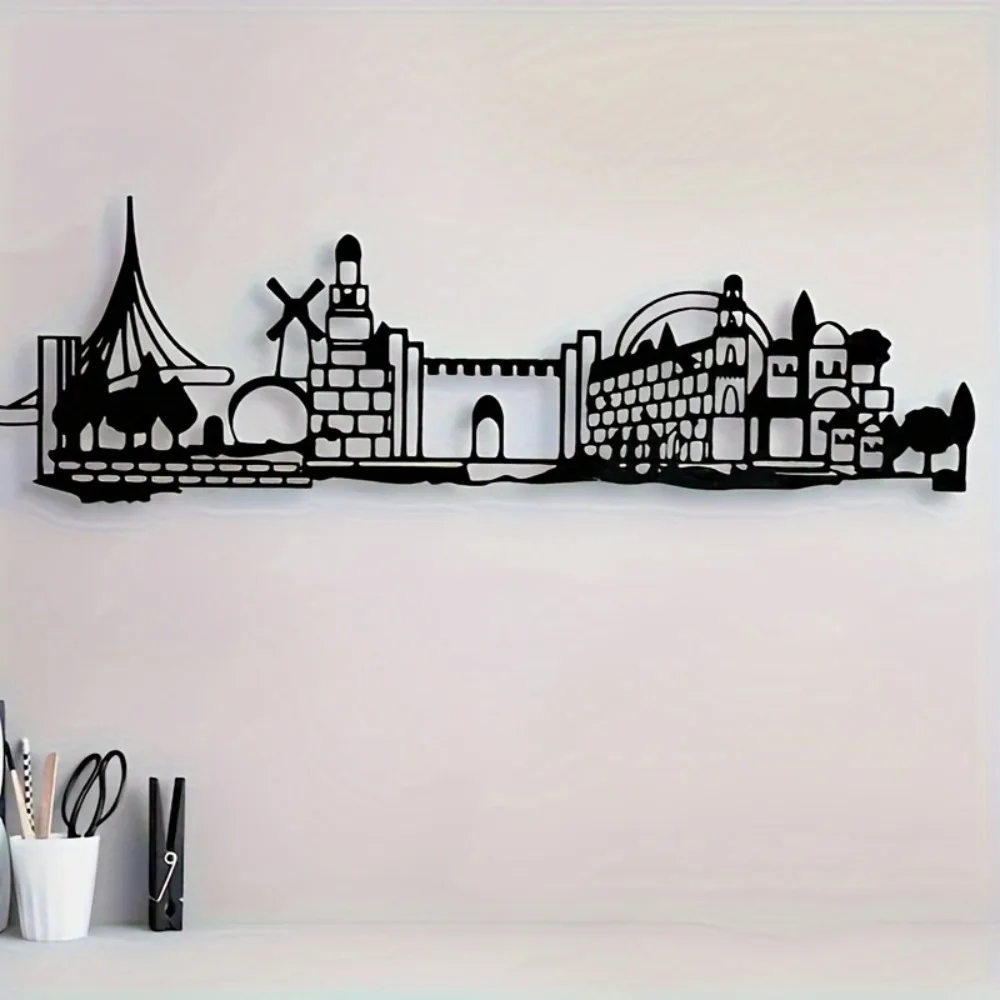 Home & Bathroom Building Products Pte Ltd Photos - CIFBUY Iron Wall Art Jerusalem Skyline