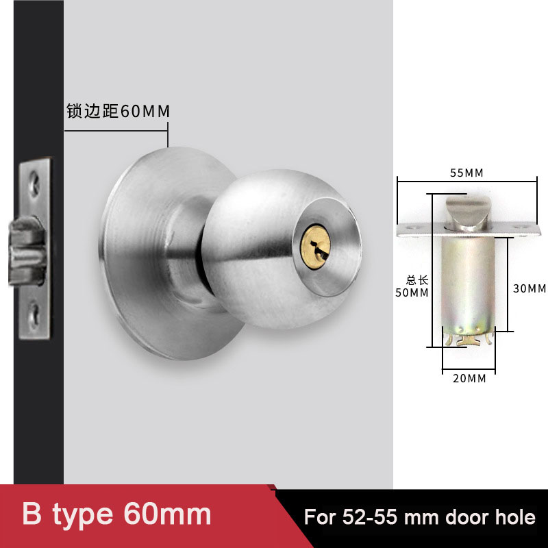 Aluminum Alloy Round Door Knob - đánh giá và giá Home Bathroom Lock