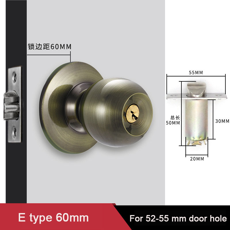Aluminum Alloy Round Door Knob - đánh giá và giá Home Bathroom Lock
