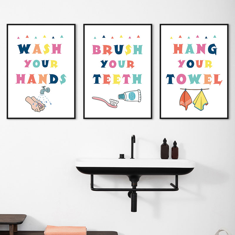 Modern Colorful Kids Bathroom  - đánh giá và giá Home Bathroom Quotes