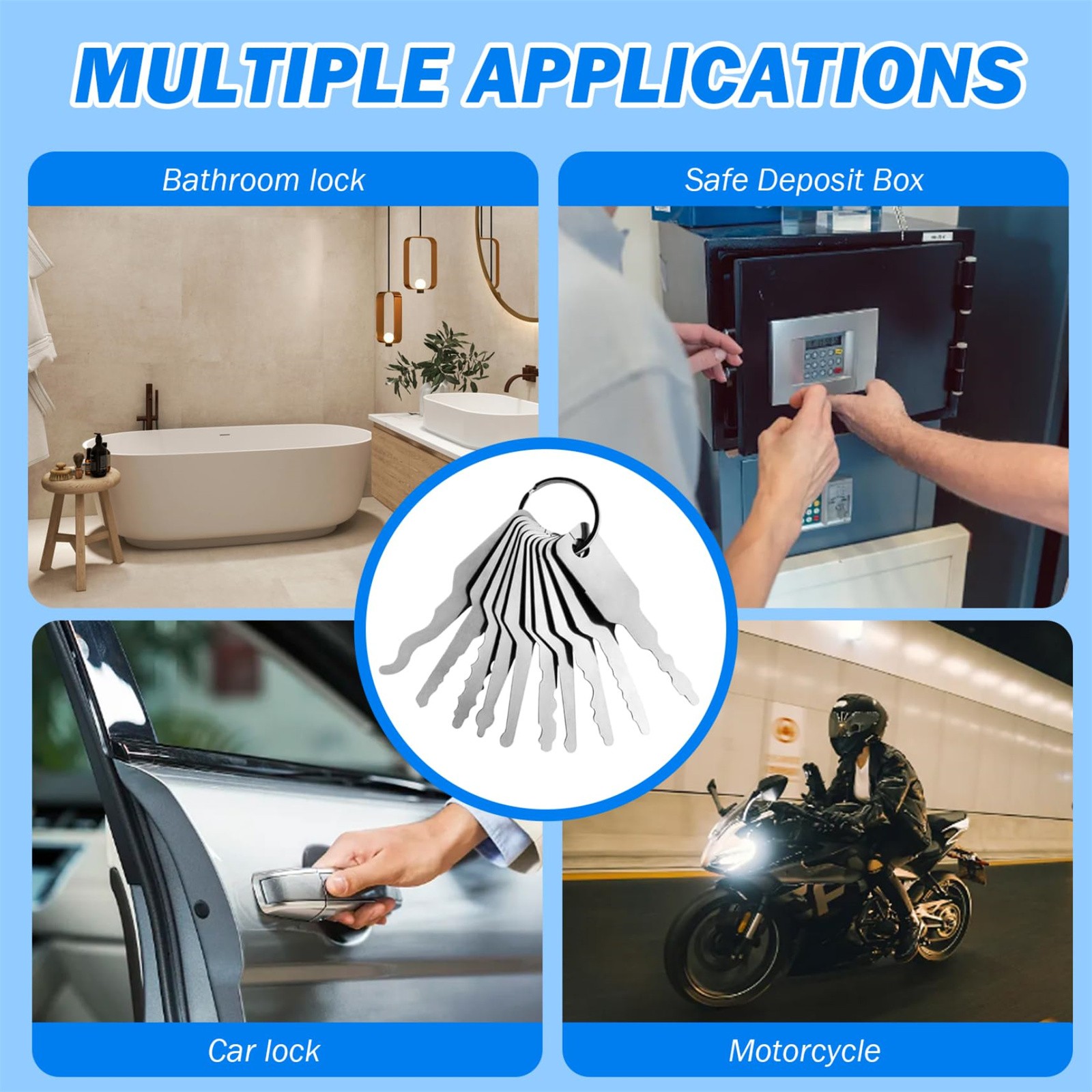 10pcs/Lot Uncut Key Blanks Loc - đánh giá và giá Home Bathroom Lock