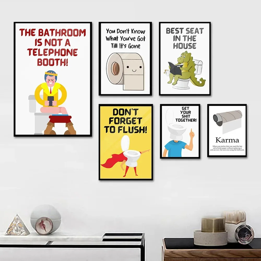 Karma Bathroom Rules Art Quote - đánh giá và giá Home Bathroom Quotes