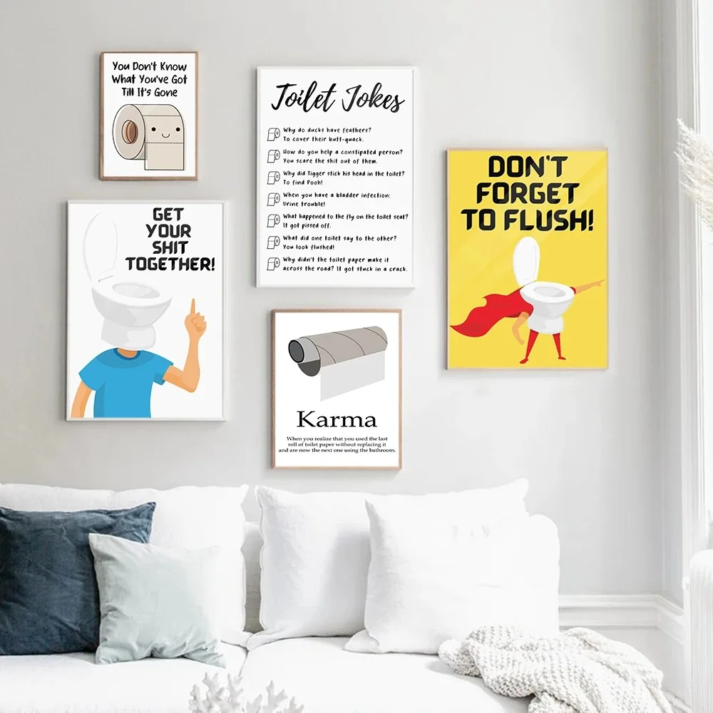Karma Bathroom Rules Art Quote - đánh giá và giá Home Bathroom Quotes