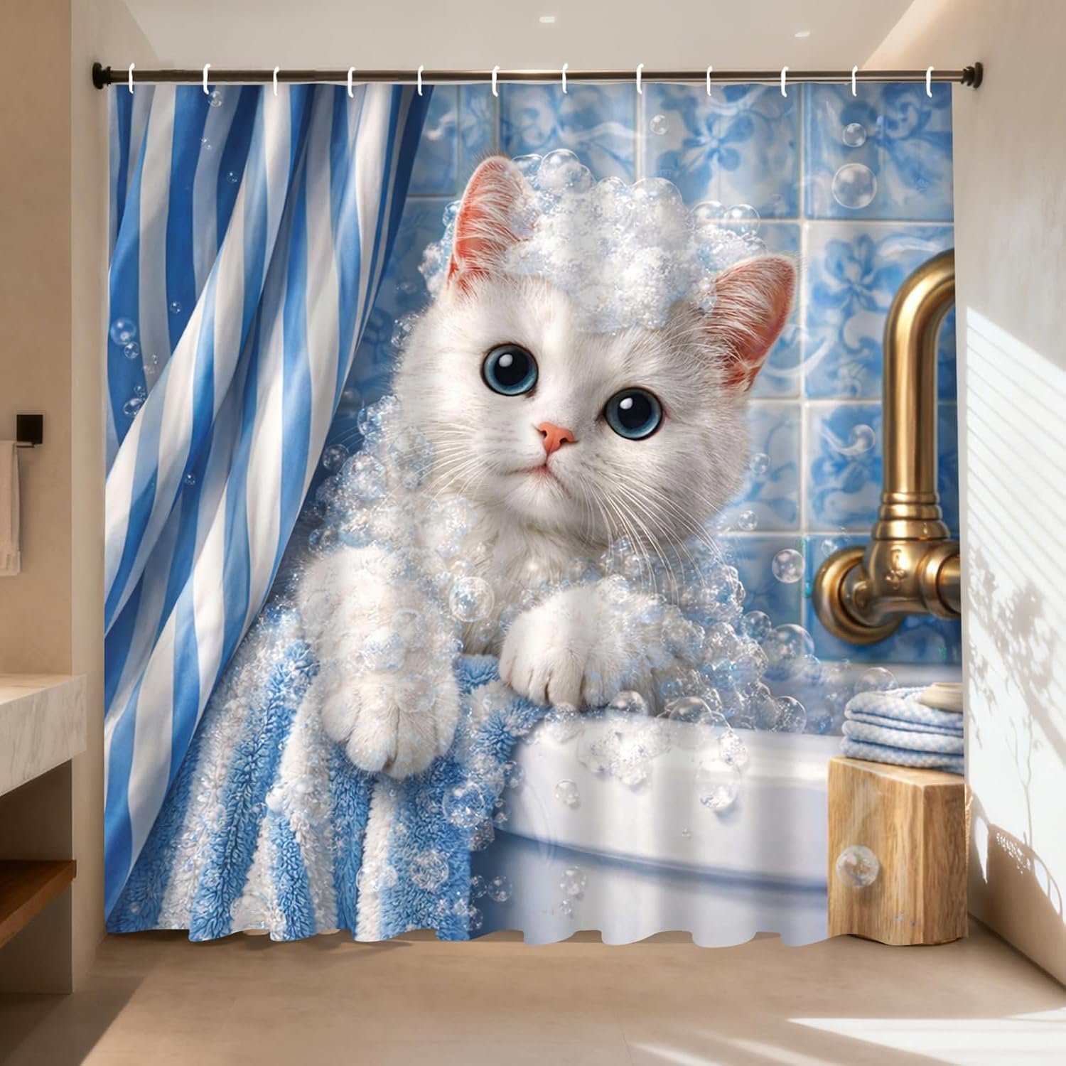 Adorable Kitten Bubble Shower  - đánh giá và giá Adorable Home Bathroom Ideas