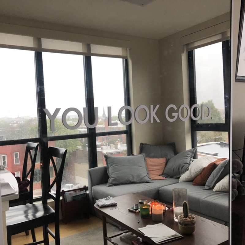 Bạn Nhìn Thật Tốt Gương Dán Tư - đánh giá và giá Home Bathroom Quotes