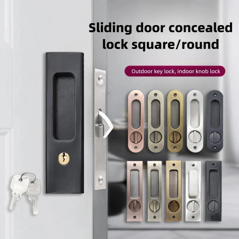 Heavy-Duty Black Sliding Door  - đánh giá và giá Home Bathroom Lock