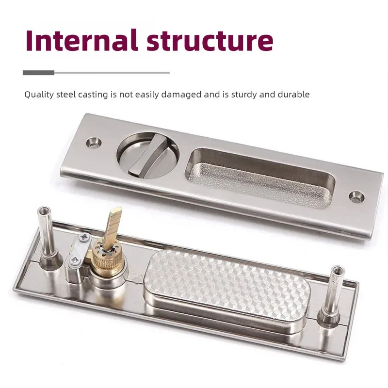 Heavy-Duty Black Sliding Door  - đánh giá và giá Home Bathroom Lock