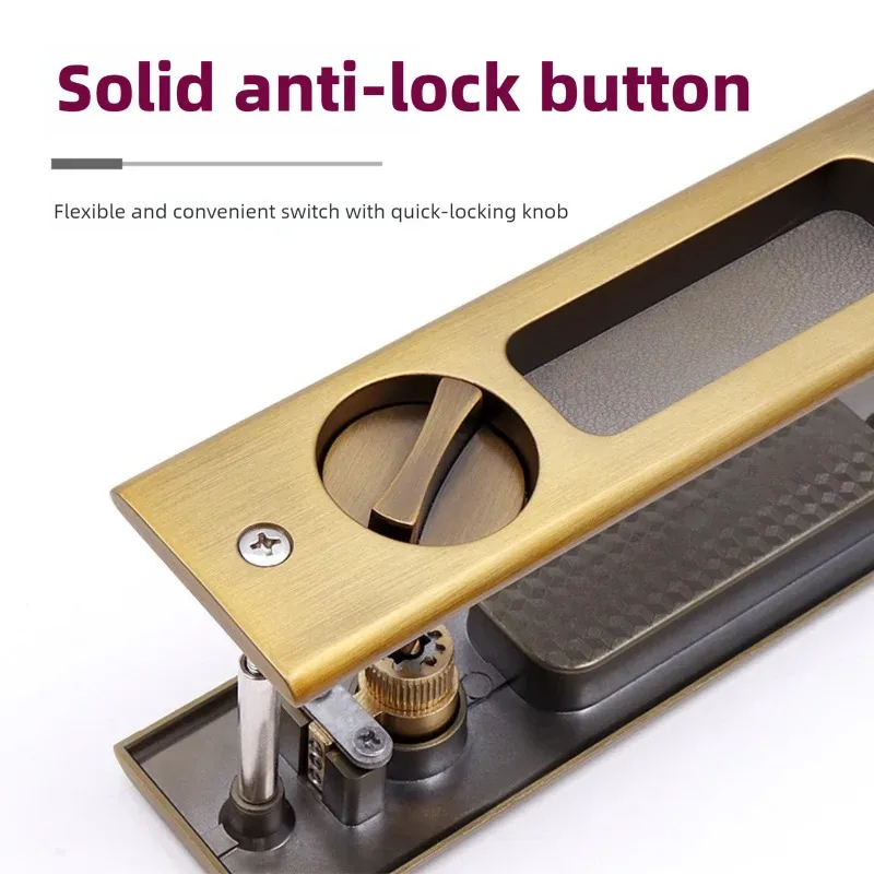 Heavy-Duty Black Sliding Door  - đánh giá và giá Home Bathroom Lock